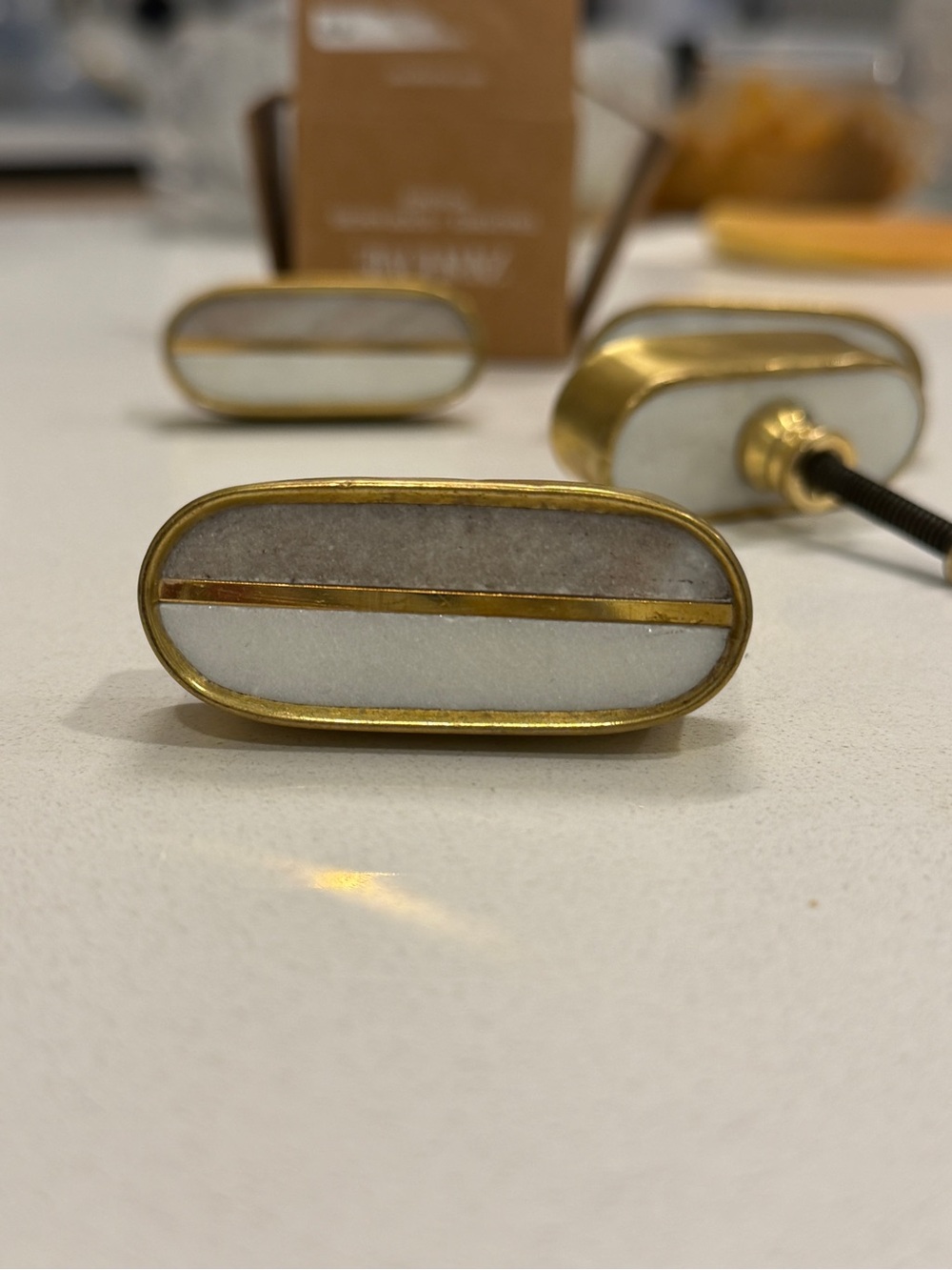 4 ZARA CONTRAST MARBLE KNOBS